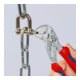 KNIPEX 86 05 180 Zangenschlüssel Zange und Schraubenschlüssel in einem Werkzeug mit Mehrkomponenten-Hüllen verchromt 180 mm