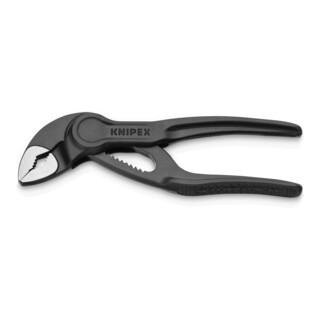 KNIPEX 87 00 100 BK Cobra® XS aufgeprägte, raue Oberfläche grau atramentiert 100 mm