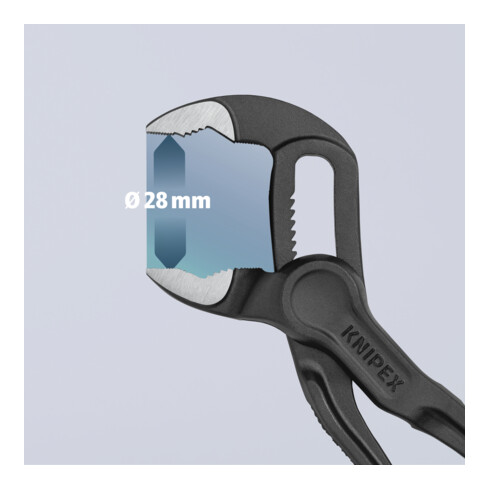 KNIPEX 87 00 100 Cobra® XS Wasserpumpenzange aufgeprägte, raue Oberfläche grau atramentiert 100 mm