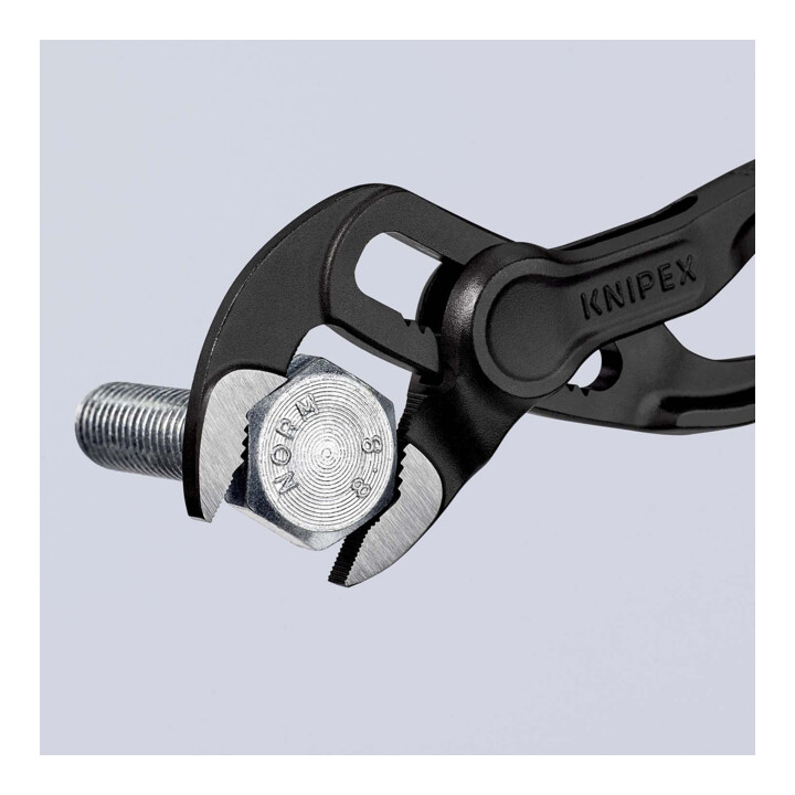 KNIPEX 87 00 100 Cobra® XS Wasserpumpenzange aufgeprägte, raue Oberfläche grau atramentiert 100 mm