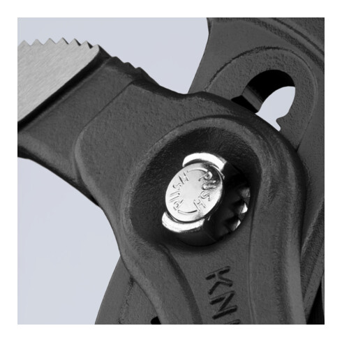 KNIPEX 87 01 400 Cobra® XL Rohr- und Wasserpumpenzange mit rutschhemmendem Kunststoff überzogen grau atramentiert 400 mm