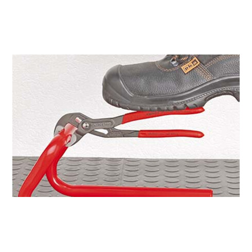 KNIPEX 87 02 180 Cobra® Hightech-Wasserpumpenzange mit Mehrkomponenten-Hüllen grau atramentiert 180 mm