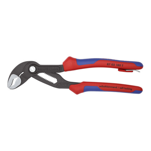 KNIPEX Pinza regolabile di nuova generazione per tubi e dadi Cobra® 87 02 180 T bonderizzata grigia, 180mm