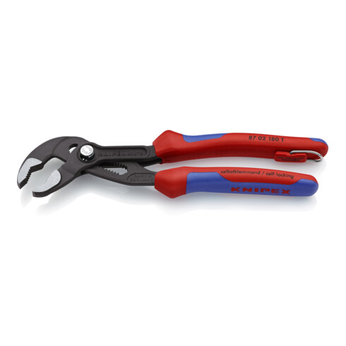 KNIPEX Pinza regolabile di nuova generazione per tubi e dadi Cobra® 87 02 180 T bonderizzata grigia, 180mm