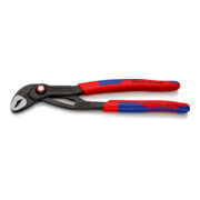 KNIPEX 87 22 250 Cobra® QuickSet Hightech-Wasserpumpenzange mit schlanken Mehrkomponenten-Hüllen grau atramentiert 250 mm