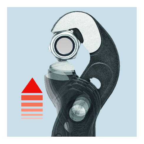KNIPEX 87 41 250 Schraubzange mit rutschhemmendem Kunststoff überzogen grau atramentiert 250 mm