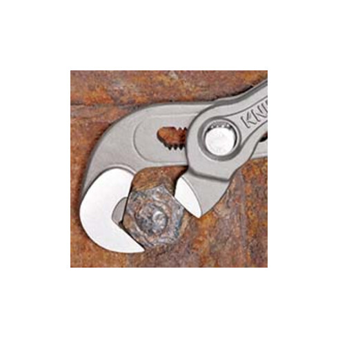 KNIPEX 87 41 250 Schraubzange mit rutschhemmendem Kunststoff überzogen grau atramentiert 250 mm