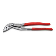 KNIPEX 87 51 250 Cobra® ES Wasserpumpenzange extra-schlank mit rutschhemmendem Kunststoff überzogen grau atramentiert 250 mm