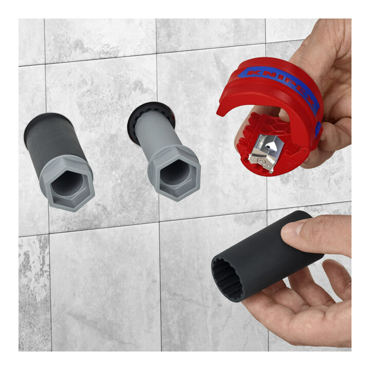 KNIPEX 90 22 10 BK BiX® Schneider für Kunststoffrohre und Dichthülsen 72 mm
