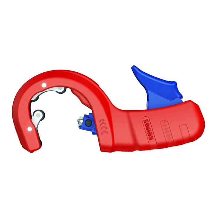 KNIPEX 90 23 01 BK Rohrabschneider DP50 Rohrschneider für dünnwandige Kunststoff-Abflussrohre mit Kunststoff überzogen 202 mm
