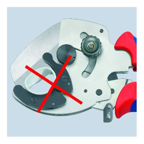 KNIPEX 90 25 40 Pijpsnijder voor samengestelde en kunststof buizen gegalvaniseerd 210 mm