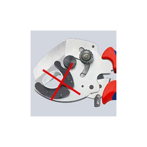 KNIPEX 90 25 40 Rohrschneider für Verbund- und Kunststoffrohre mit Mehrkomponenten-Hüllen verchromt 210 mm