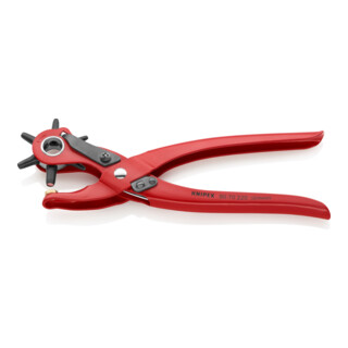 KNIPEX 90 70 220 Revolverlochzange rot pulverbeschichtet 220 mm