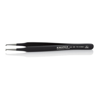 KNIPEX 92 08 78 ESD SMD-Präzisionspinzette Glatt 118 mm