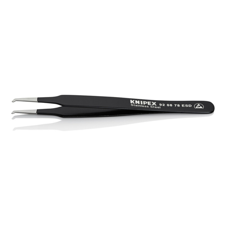 KNIPEX 92 08 78 ESD SMD-Präzisionspinzette Glatt 118 mm