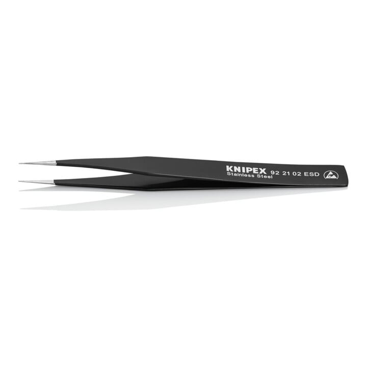 KNIPEX 92 21 02 ESD Universalpinzette ESD Glatt 128 mm