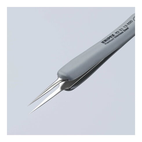 KNIPEX 92 21 13 ESD Präzisionspinzette mit gummiertem Griff ESD gummierter Griff 112 mm