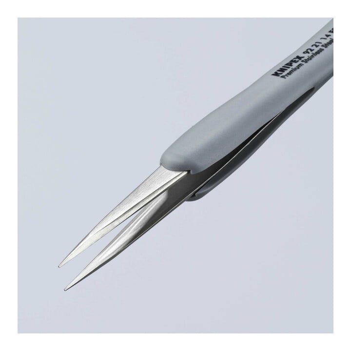 KNIPEX 92 21 14 ESD Präzisionspinzette mit gummiertem Griff ESD gummierter Griff 130 mm