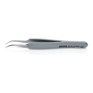 KNIPEX 92 31 10 ESD Präzisionspinzette mit gummiertem Griff ESD gummierter Griff 122 mm