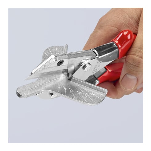 KNIPEX 94 35 215 EAN Gehrungsschere für Kunststoff- und Gummiprofile mit Kunststoff-Hüllen verchromt 215 mm