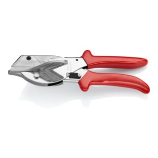 KNIPEX 94 35 215 EAN Verstekschaar voor kunststof- en rubberprofielen met kunststof handgrepen, verchroomd, 215 mm