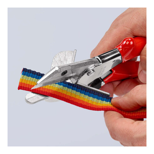 KNIPEX 94 35 215 Gehrungsschere für Kunststoff- und Gummiprofile mit Kunststoff-Hüllen verchromt 215 mm