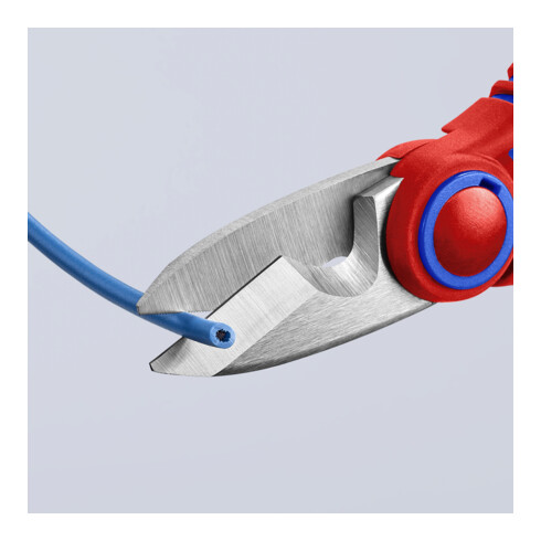 KNIPEX 95 05 10 SB Elektrikerscheren mit Mehrkomponenten-Hüllen, glasfaserverstärkt 160 mm