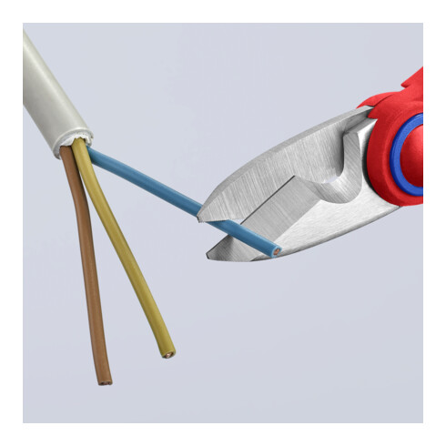 KNIPEX 95 05 10 SB Elektrikerscheren mit Mehrkomponenten-Hüllen, glasfaserverstärkt 160 mm