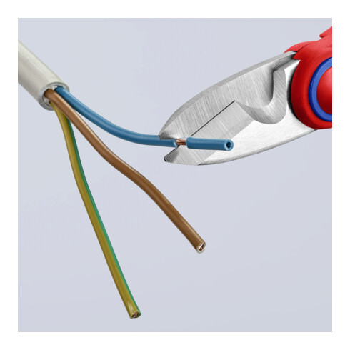 KNIPEX 95 05 10 SB Elektrikerscheren mit Mehrkomponenten-Hüllen, glasfaserverstärkt 160 mm