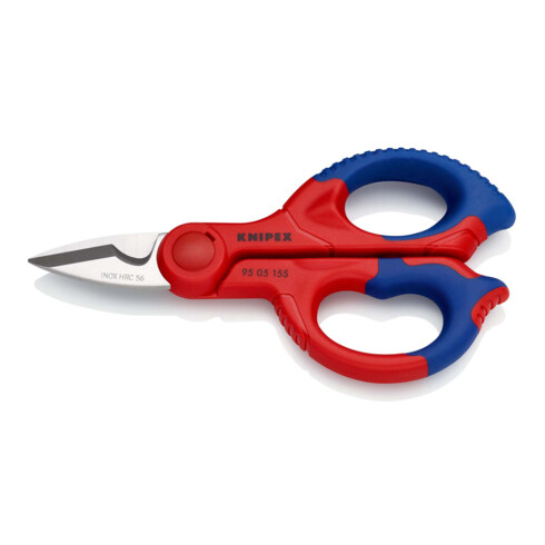 KNIPEX 95 05 155 SB Elektrikerscheren mit Mehrkomponenten-Hüllen, glasfaserverstärkt 160 mm
