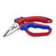 KNIPEX 95 05 20 SB Gewinkelte Elektrikerschere mit Mehrkomponenten-Hüllen, glasfaserverstärkt spiegelpoliert 180 mm-1