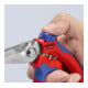 KNIPEX 95 05 20 SB Gewinkelte Elektrikerschere mit Mehrkomponenten-Hüllen, glasfaserverstärkt spiegelpoliert 180 mm