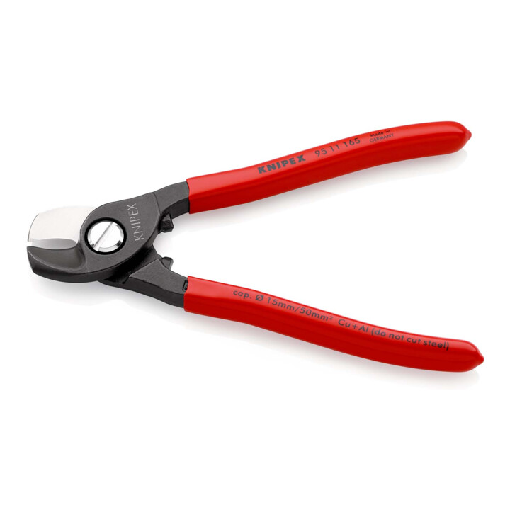 KNIPEX 95 11 165 Kabelschere mit Kunststoff überzogen brüniert 165 mm