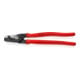 KNIPEX 95 11 225 StepCut® XL Kabelschere mit Stufenschnitt mit Kunststoff überzogen brüniert 225 mm