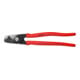 KNIPEX 95 11 225 StepCut® XL Kabelschere mit Stufenschnitt mit Kunststoff überzogen brüniert 225 mm