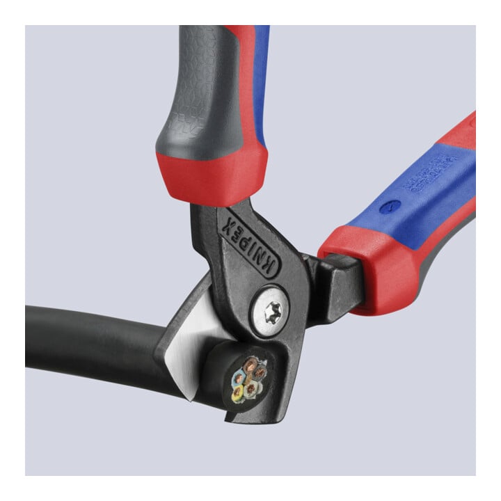 KNIPEX 95 12 160 StepCut® Kabelschere mit Comfort-Griffen brüniert 160 mm