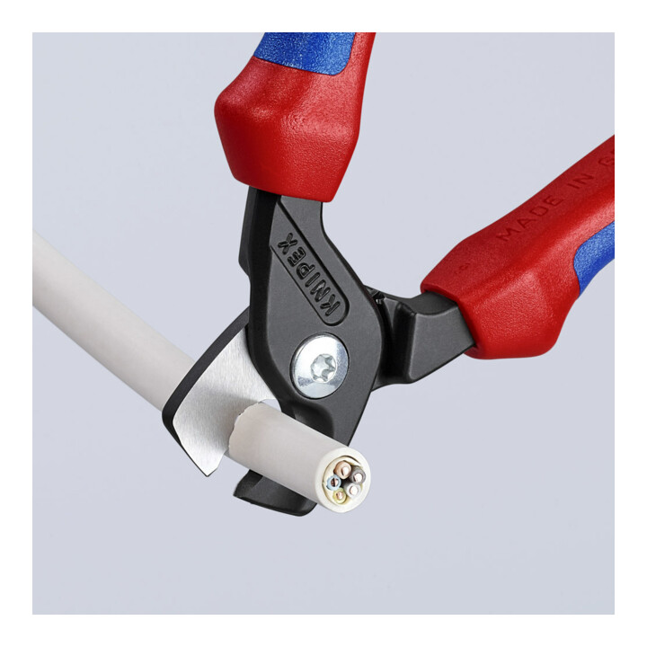 KNIPEX 95 12 160 StepCut® Kabelschere mit Comfort-Griffen brüniert 160 mm