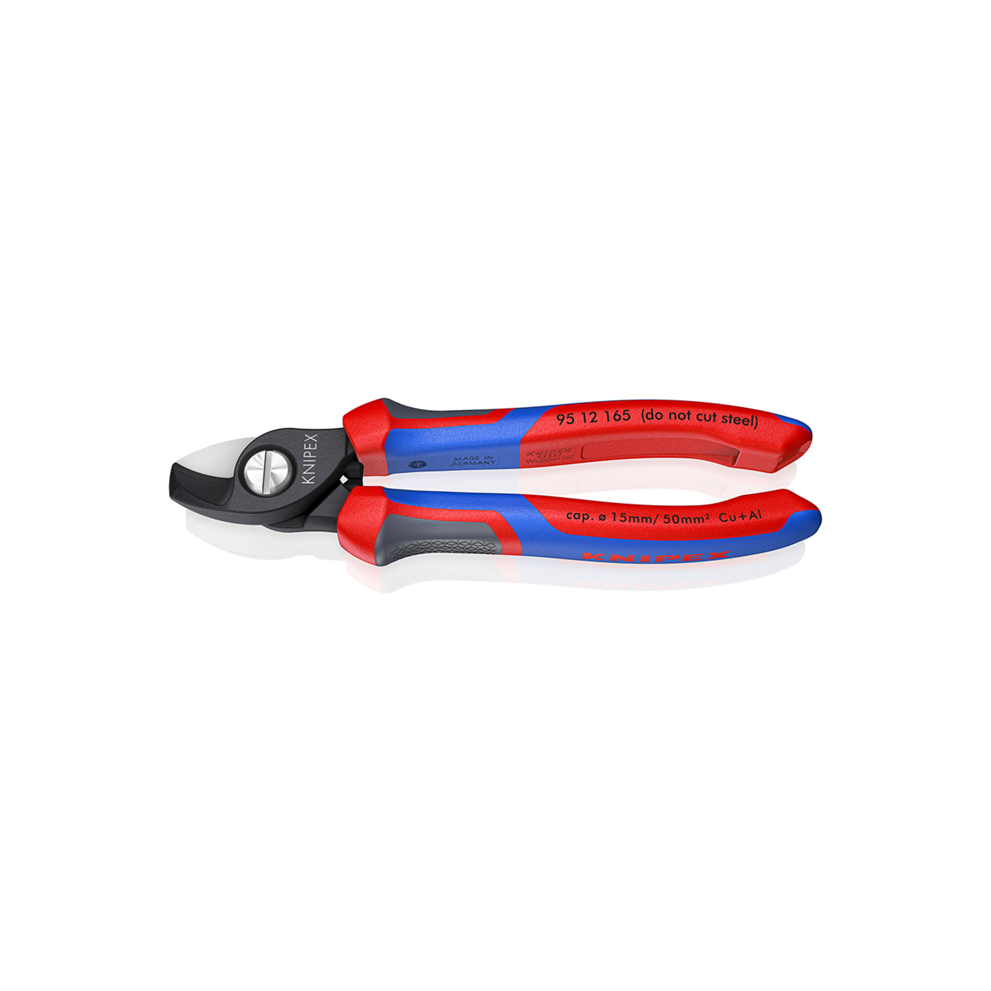 KNIPEX 95 12 165 Kabelschere mit Comfort-Griffen brüniert 165 mm