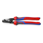 KNIPEX 95 12 225 StepCut® XL Kabelschere mit Stufenschnitt mit Comfort-Griffen brüniert 225 mm