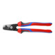 KNIPEX 95 12 225 StepCut® XL Kabelschere mit Stufenschnitt mit Comfort-Griffen brüniert 225 mm