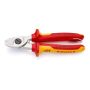 KNIPEX 95 16 165 T BK Kabelschere mit Befestigungsöse verchromt VDE 165 mm