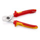 KNIPEX 95 16 165 T Kabelschere isoliert mit Mehrkomponenten-Hüllen, VDE-geprüft; mit integrierter isolierter Befestigungsöse zum Anbringen einer Absturzsicherung verchromt 165 mm-4