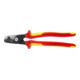 KNIPEX 95 18 225 StepCut® XL Kabelschere mit Stufenschnitt isolierender Mehrkomponenten-Griff, VDE-geprüft brüniert 225 mm