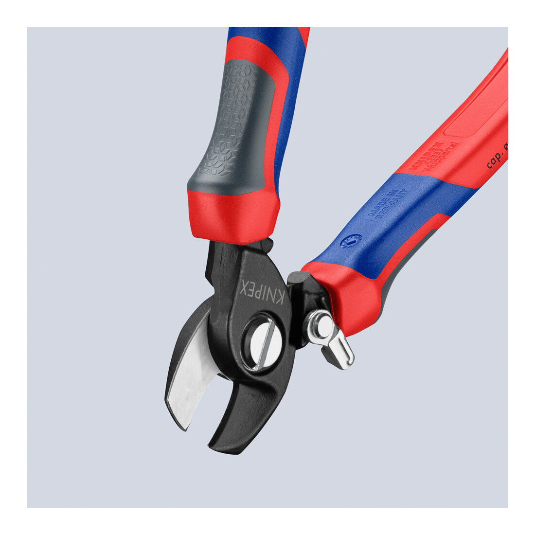 KNIPEX 95 22 165 Kabelschaar met openingsveer gebruineerd 165 mm