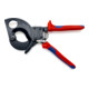 KNIPEX 95 31 280 Kabelschneider (Ratschenprinzip) mit Mehrkomponenten-Hüllen schwarz lackiert 280 mm