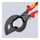 KNIPEX 95 36 320 Kabelschneider (Ratschenprinzip, Dreigang) isoliert mit Mehrkomponenten-Hüllen, VDE-geprüft schwarz atramentiert 320 mm-4