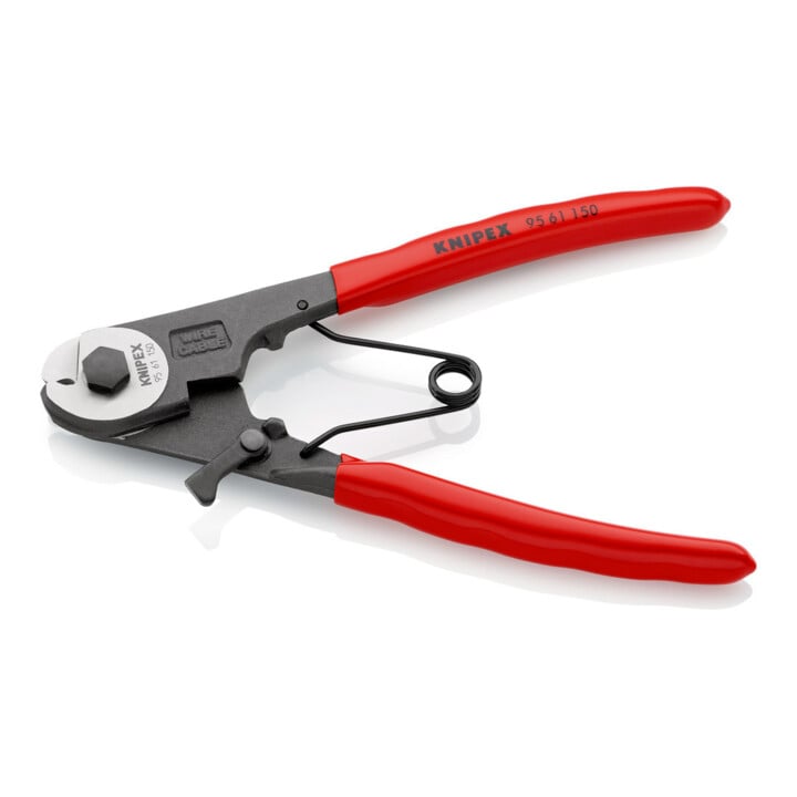 KNIPEX 95 61 150 Bowdenzugschneider mit Kunststoff überzogen schwarz atramentiert 150 mm