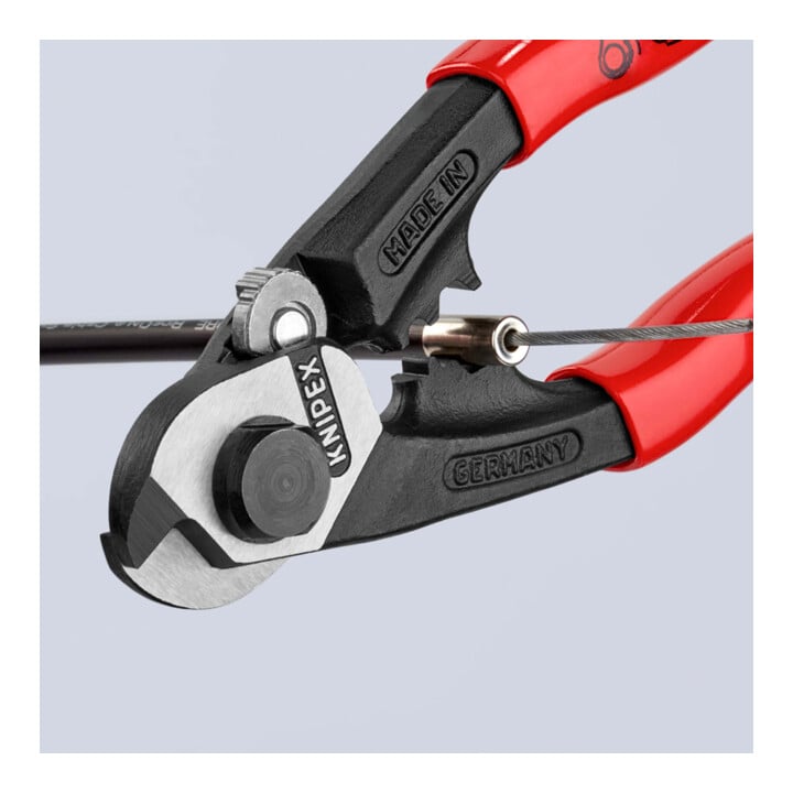 KNIPEX 95 61 190 Drahtseilschere geschmiedet mit Kunststoff überzogen 190 mm