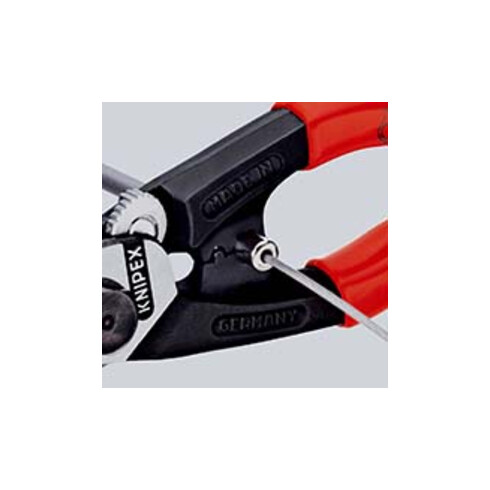 KNIPEX 95 62 190 Drahtseilschere geschmiedet mit Mehrkomponenten-Hüllen 190 mm