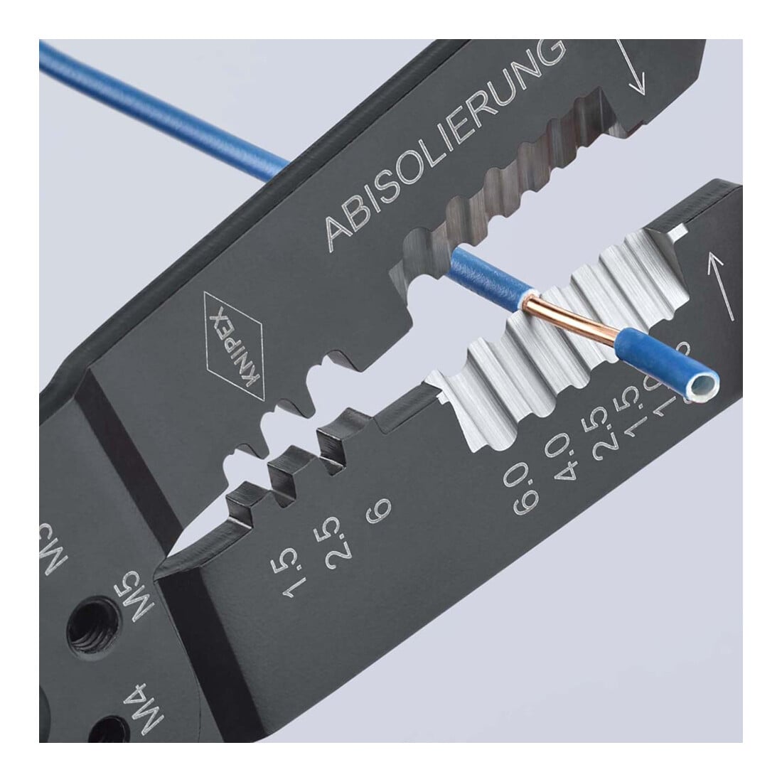 KNIPEX 97 21 215 Crimpzange mit Mehrkomponenten-Hüllen schwarz lackiert 230 mm